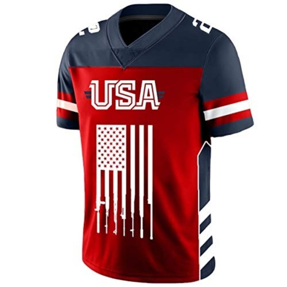 Greater Half Custom Second Amendment Football Jersey - Men's Size L